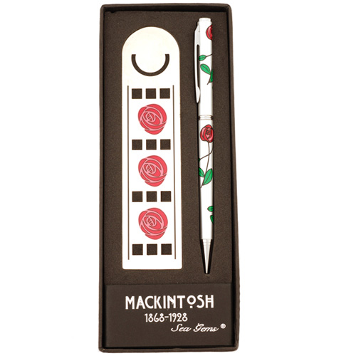 Mackintosh 3 Roses Bookmark & Ball Point Set