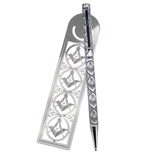 Masonic Bookmark & Ballpoint Pen Set