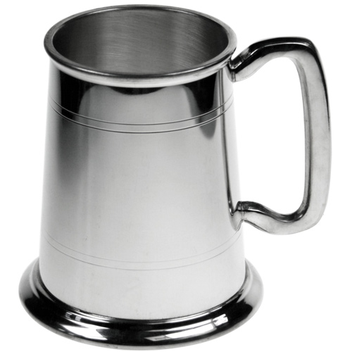 1pt Pewter Double Lines Tankard