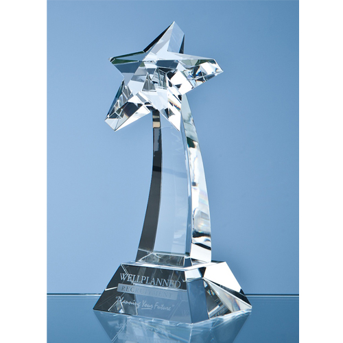 19cm Optical Crystal Shooting Star Award