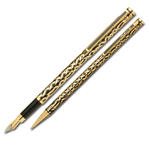 Celtic Birds Fountain Pen & Ball Point Pen Set