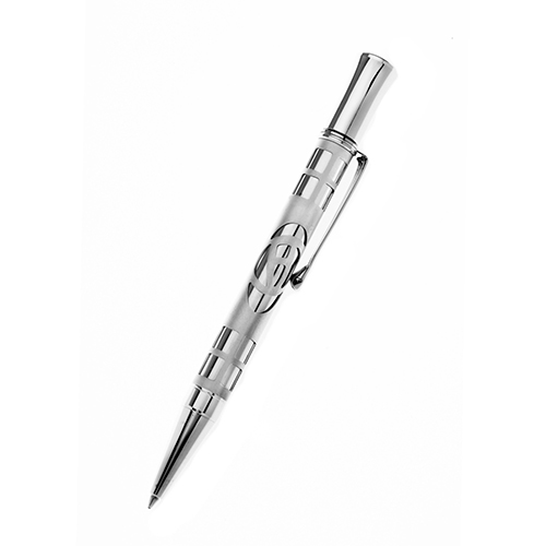 Large Mackintosh Tube Rose & Square Etched Ballpoint Pen