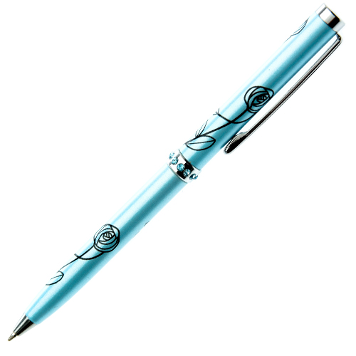 Blue Pearlised Mackintosh Crystal Pen