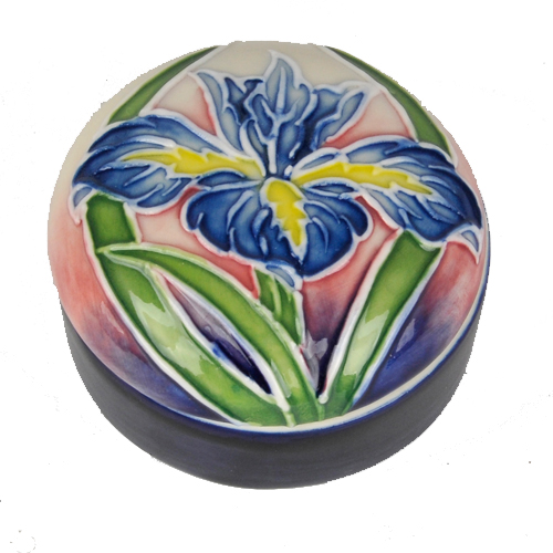 Old Tupton Blue Iris Trinket Box