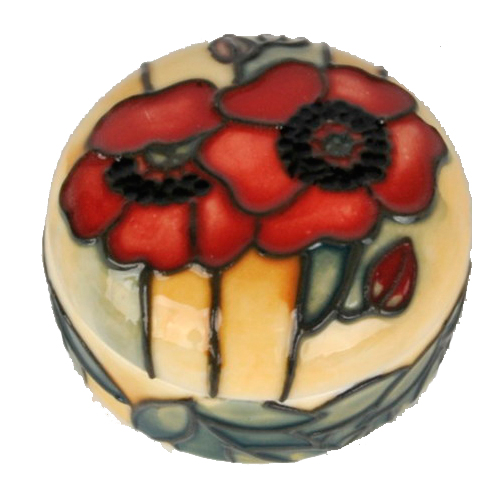 Old Tupton Yellow Poppy Trinket Box