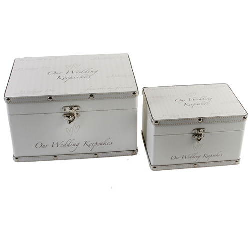 Amore Set of 2 Boxes - Our Wedding Keepsake Box