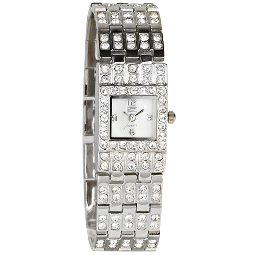 Diamante Bracelet Watch/White MOP Dial