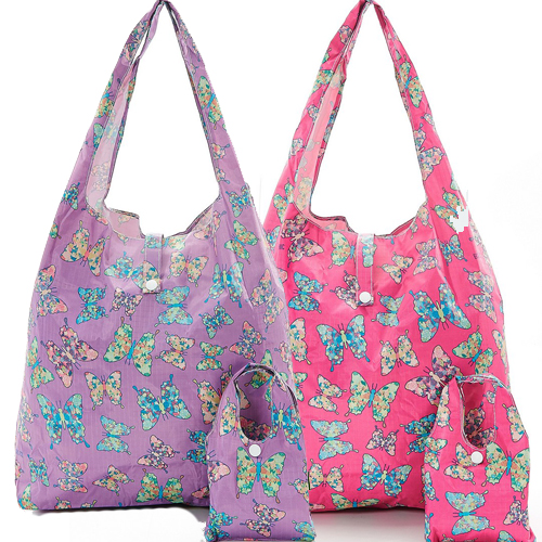 Eco Friendly Foldable Shopper - Butterflies