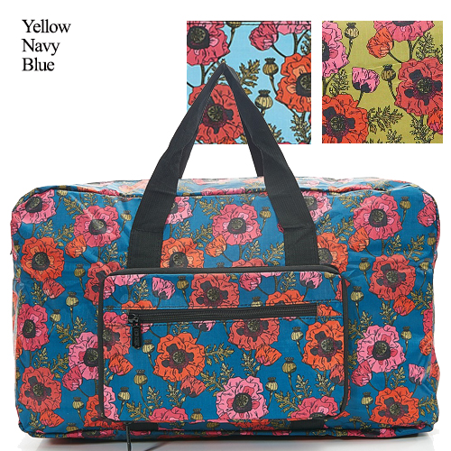 Eco Friendly Foldable Holdall - Poppies