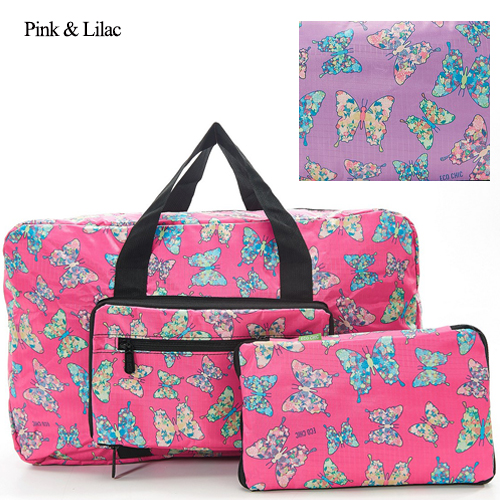 Eco Friendly Foldable Holdall - Butterflies