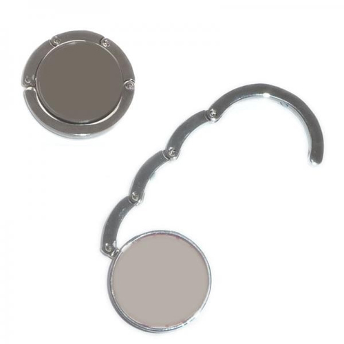 Bespoke Round Shaped Silver Coloured Handbag Hanger