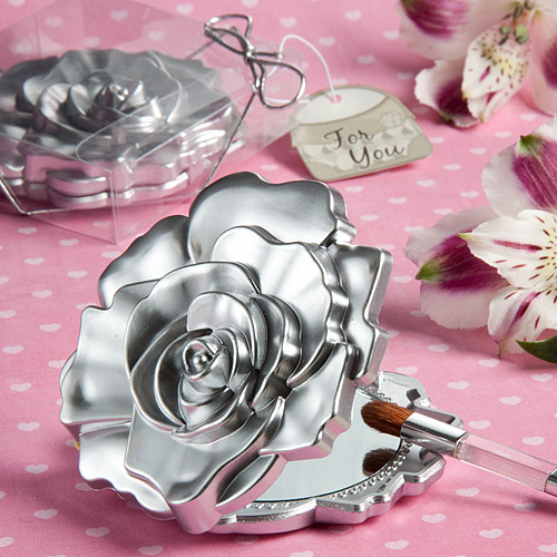 Realistic Rose Design Mirror Compacts - ONLY 40 LEFT IN STOCK
