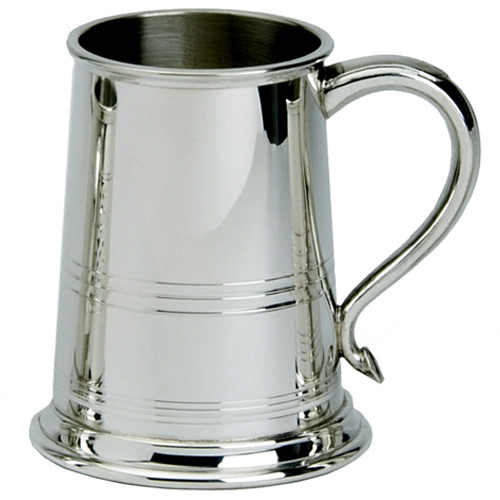 1 pt Bath Pewter Tankard Metal Base