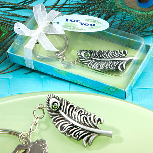 Peacock Feather Keychain Favours