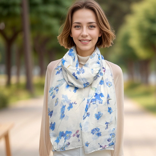 Forget Me Not Scarf - White