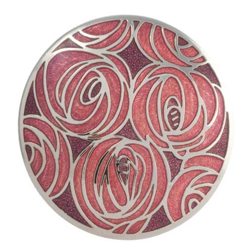 Mackintosh Multi Roses Brooch / Purple and Red