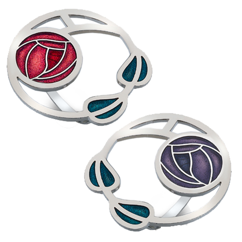 Mackintosh Rose & Leaves Scarf Ring