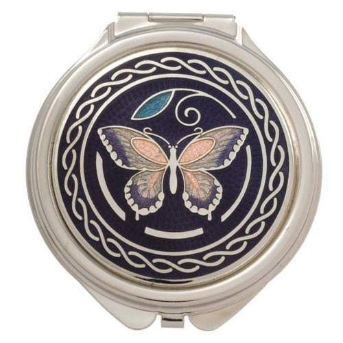 Compact Butterfly Double Mirror - Blue