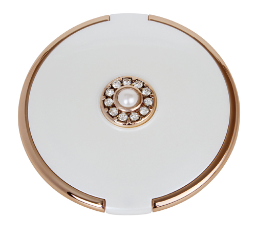 Pearl & Rose Gold Round Double Mirror