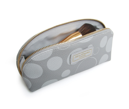 Alice Wheeler Luxury Spot Beauty & Brush Bag - Grey