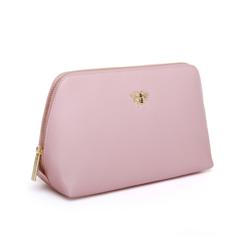 Alice Wheeler Luxury Large Pink Beauty Case/Makeup Bag