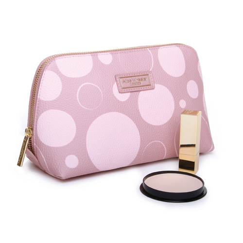 Alice Wheeler Luxury Spot Beauty Case/Make Up Bag - Pink