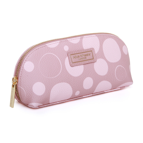 Alice Wheeler Luxury Spot Beauty & Brush Bag - Pink
