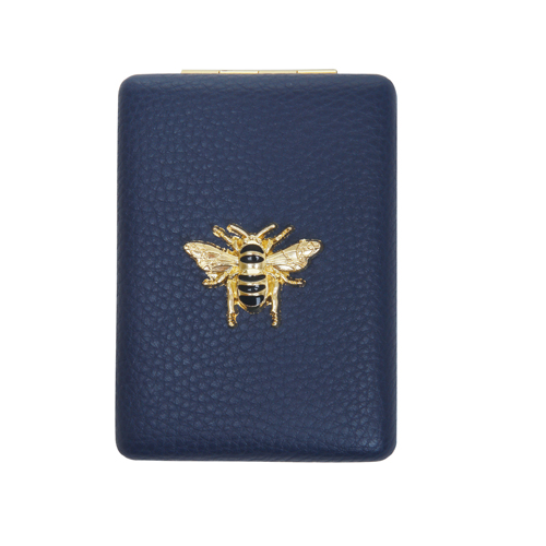 Alice Wheeler Luxury Oblong Compact Mirror - Navy