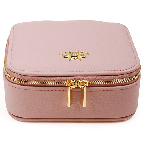 Alice Wheeler Luxury Leather Jewellery Box - Pink