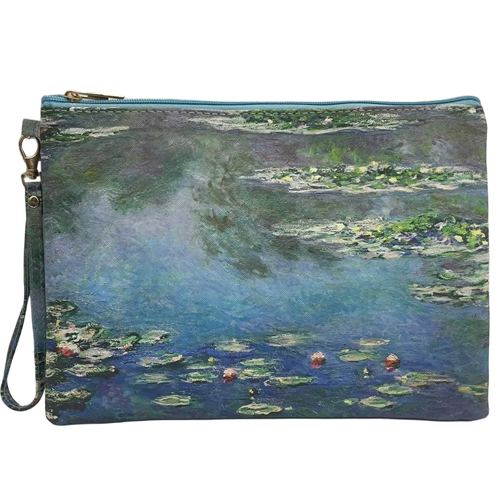 Claude Monet Water Lily Print - Clutch