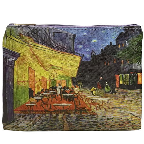 Van Gogh Terrace At Night Print - Mini Clutch
