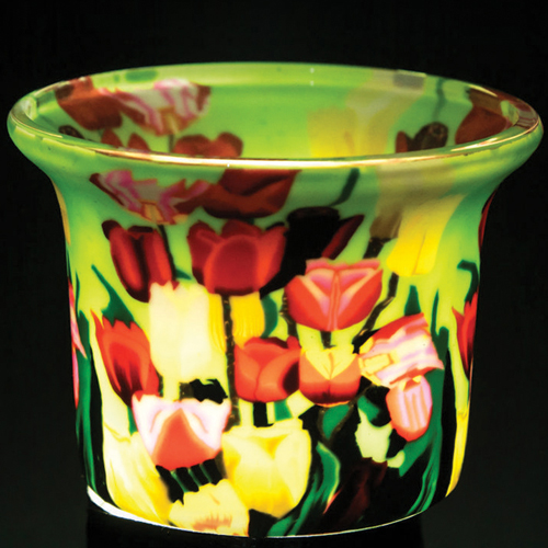 Benaya Tulips Light Glass Votive Tealight Holder
