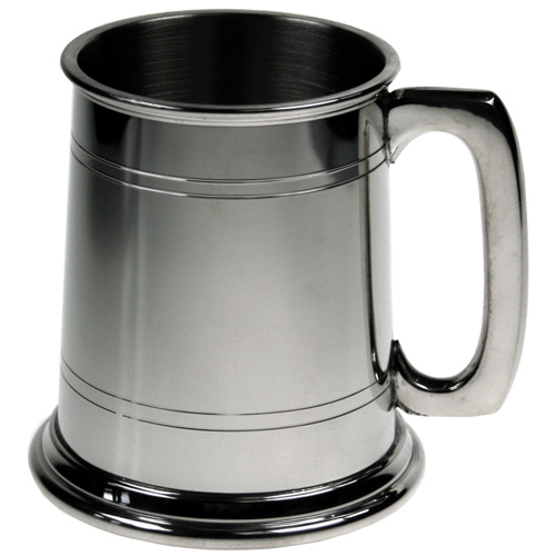 1/2 pint Double Lines Pewter Tankard
