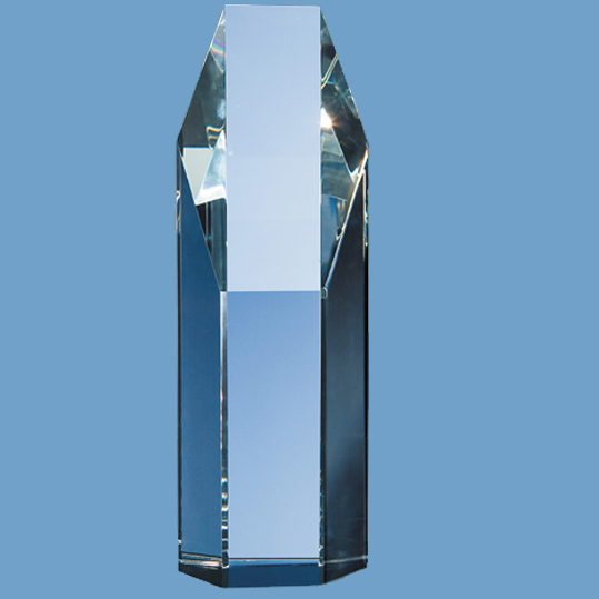25.5cm Optical Crystal Hexagon Award