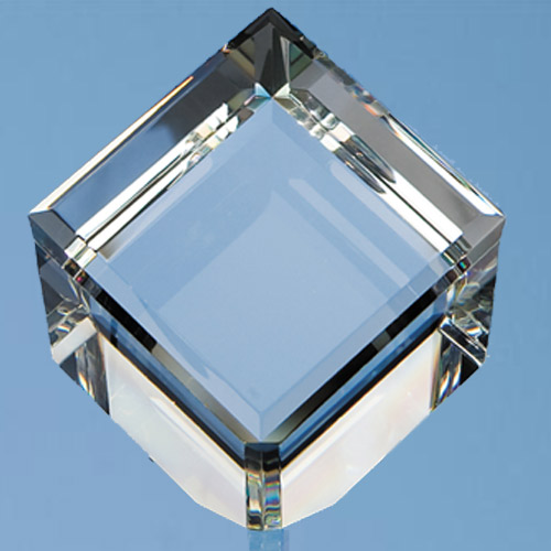 6cm Optic Bevel Edged Cube