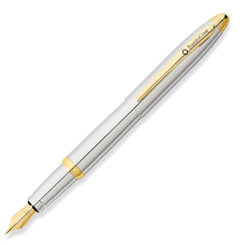 Lexington Chrome/Gold Fountain Pen