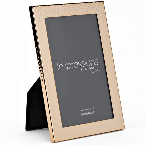 <span style='color: #000000;'>Impressions Gold Plated Hammered Photo Frame 4