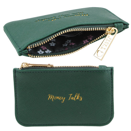 Willow & Rose Money Talks Green Rectangular Purse