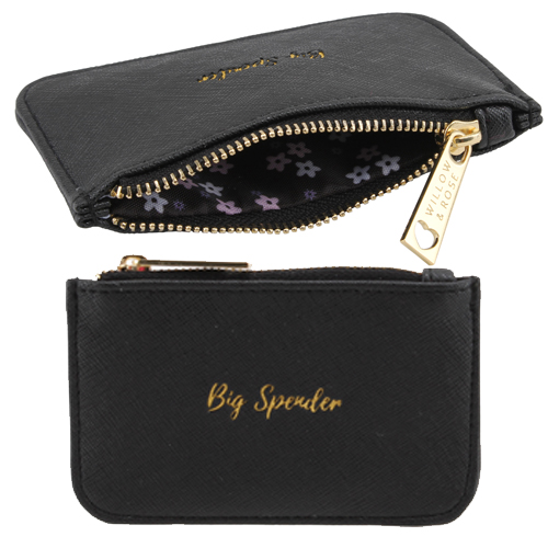 Willow &Rose Big Spender Black Rectangular Purse