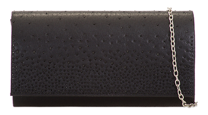 Montana Black Crystal Scatter Evening Clutch Bag