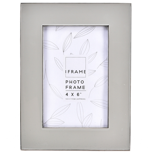 Iframe Grey Epoxy with Dilver Edge Photo Frame 4 x 6