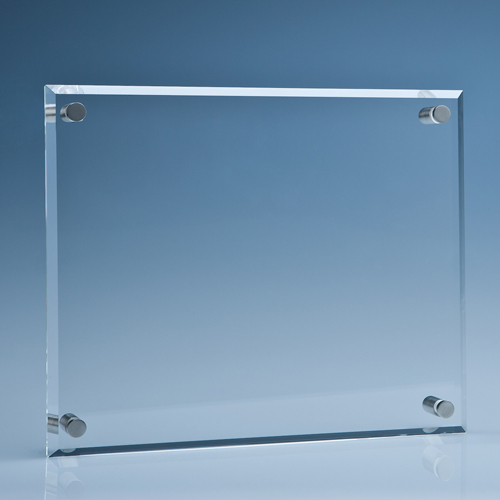Clear Glass Wall Display Plaque