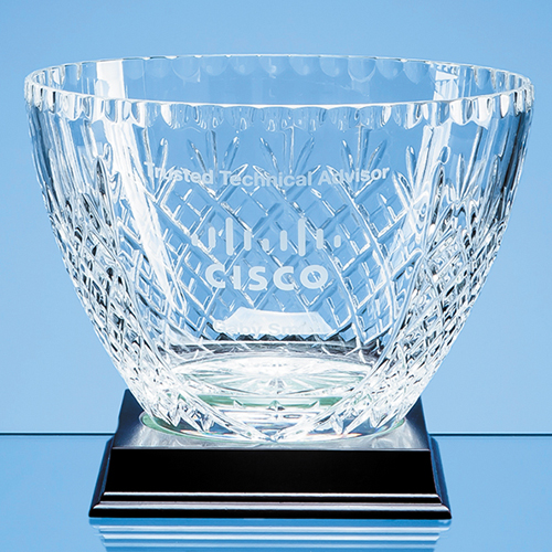 20.5cm Lead Crystal Panelled Fruit Bowl