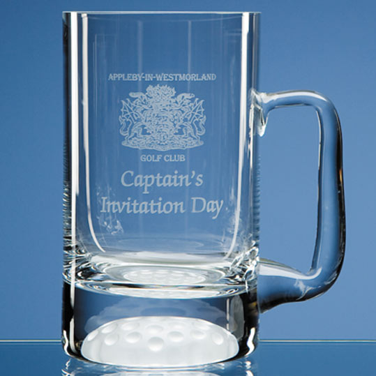 Half Pint Crystal  Golf Ball Tankard