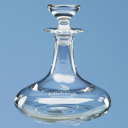 0.75ltr Crystal Plain Ships Decanter