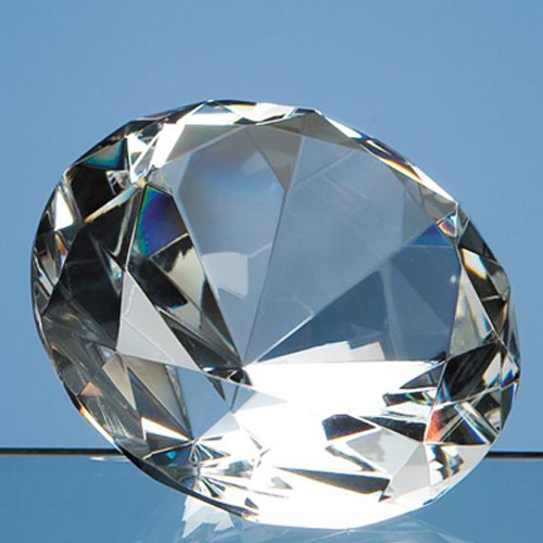 8cm Optic Diamond Paperweight