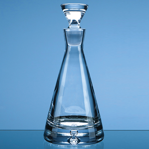 0.37ltr Handmade Bubble Base Pyramid Decanter