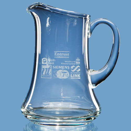 2pt. Lead Crystal Ice Lip Water Jug