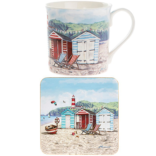 Sandy Bay Fine China Mug & Coaster set