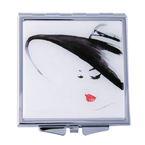 Silver Plated Square Double Mirror - Silhouette Paris